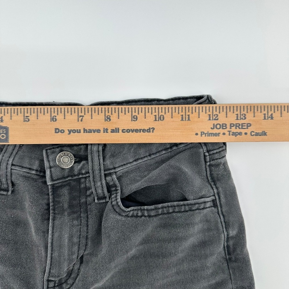 Old Navy Baggy Wide Leg Jeans‎ Girls 10 Black Denim High Rise Built-In Tough - Picture 9 of 12